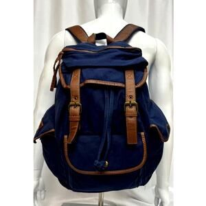 NWT! Hynes Eagle‎ Retro Designer Canvas Backpack 28L NAVY